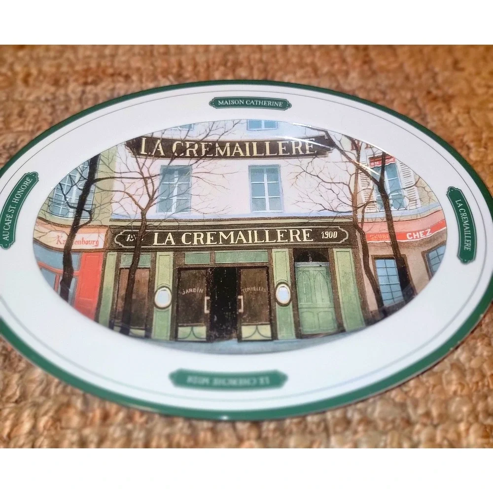 La Cremaillere Oval Platter Serving Dish Williams Sonoma Paris Cafe by A. Renoux